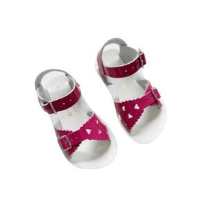 NWOT Sun-San Pink Patent Sweetheart Sandals Size 6c